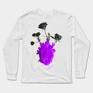 black rose heart Long Sleeve T-Shirt